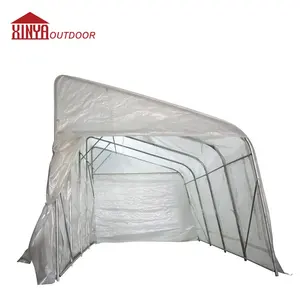 シングルスロープシェルターポータブル車テント鋼フレーム185グラムPEカバー車用駐車場のテントから中国工場