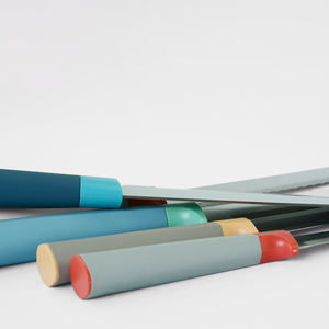 تصميم جديد الفولاذ المقاوم للصدأ الرملي شفرة لينة صعبة 6 قطعة الملونة المطبخ طقم السكاكين مع اللوحة كتلة خشبية - Product Image 5