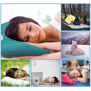 <span class=keywords><strong>Almohada</strong></span> de Viaje <span class=keywords><strong>Inflable</strong></span> Woqi Ultraligera para Soporte de Cuello y Lumbar, Compresible, Compacta y Cómoda - Product Image 4