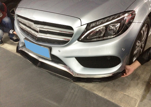 De fibra de carbono W205 parachoques delantero labio Spoiler para <span class=keywords><strong>Mercedes</strong></span> <span class=keywords><strong>Benz</strong></span> C205 <span class=keywords><strong>C200</strong></span> C300 C350 C43 deporte 15-17 - Product Image 2
