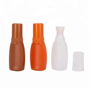 PE classica bottiglia di plastica liquido lucido da scarpe contenitore vuota spugna applicatore 100 ml confezione barattolo per lucidare testa di spugna