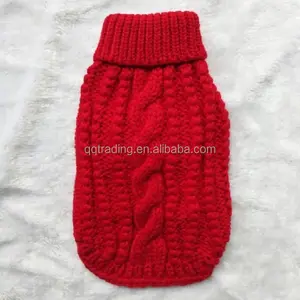 Low MOQ Factory Direct Best Selling Twist Cable Hand Knitted Dog Sweater