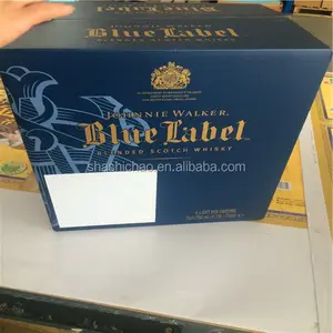 Wein karton hält 6 flaschen 75cl, weiß papier well wein box mit kunststoff griff