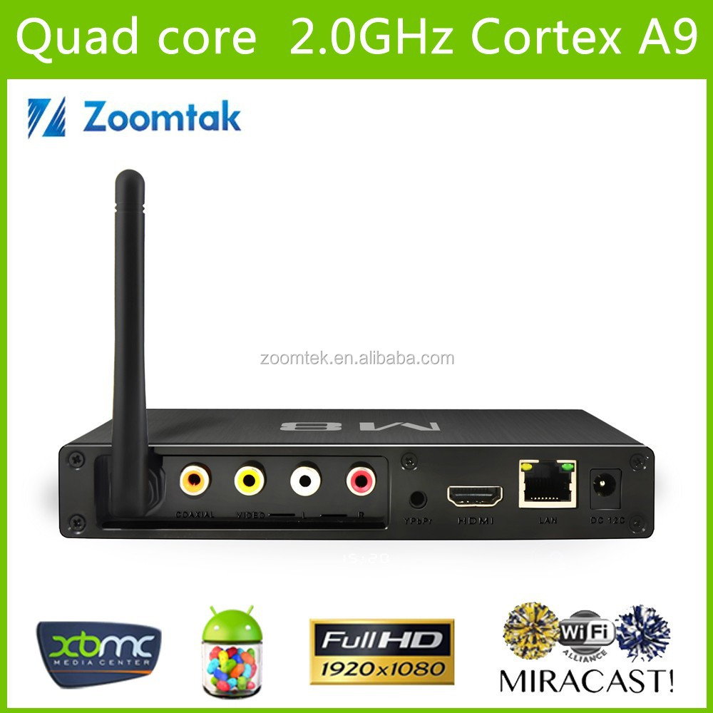 Kodi 14.2 Amlogic s802 quad core M8 mejor cuadro de tv android con wifi de banda dual