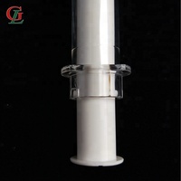 Seringue en forme de bouteille sans air jetable cosmétique sérigraphie PS pour crème pour les yeux bouteille d'injection vente entière bas quantité minimale de commande 10ml