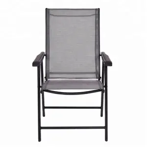 Patio Folding Chairs Portable for Outdoor Camping, Beach, Deck Dining Chair w/Armrest