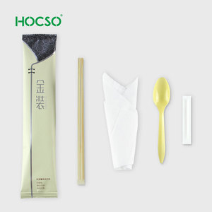 Paquets en plastique jetables de <span class=keywords><strong>couverts</strong></span> d'argenterie avec le logo pour aller poche jetable de <span class=keywords><strong>couverts</strong></span> - Product Image 4