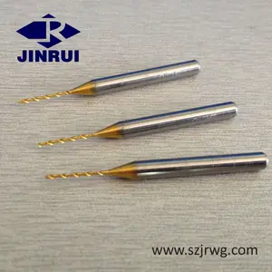 JR129 alat pemotong CNC, mata bor mikro karbida padat lapisan nano 0.05mm - 3.2mm