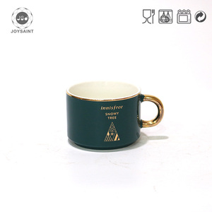 5 oz esmalte regalo borde dorado de té de cerámica café leche taza con mango - Product Image 1