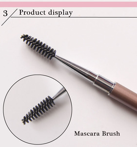 Outil de <span class=keywords><strong>maquillage</strong></span> pour femmes, nouvelle tendance, 10 pièces, poils gothiques, brosse à sourcils avec capuchon en métal - Product Image 5