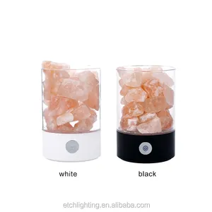 Sağlık yararları dekorasyon pembe kaya kristal tuz led masa lambaları himalaya tuz masa lambaları