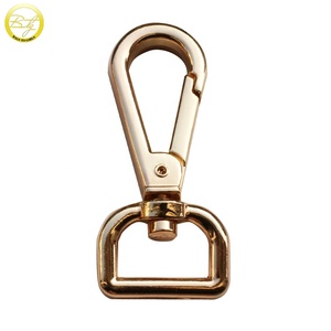Di fascia alta oro anello di metallo D clip di gancio decorare primavera <span class=keywords><strong>snap</strong></span> <span class=keywords><strong>hook</strong></span> per borse in pelle