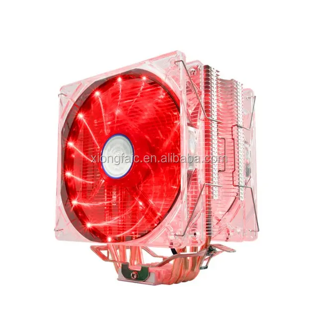 EDDY-120R CPU 쿨러 4 히트 파이프 TDP 220W 듀얼 PWM 4pin 120mm LED 팬 라디에이터 쿨러 LGA 775 115 AM2 AM3 AM4