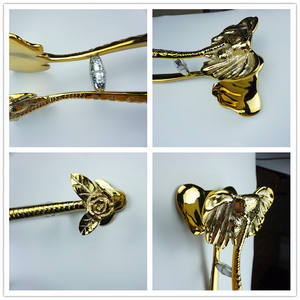 Set pegangan pintu emas, untuk pintu kayu elegan & tahan lama pegangan jendela - Product Image 4