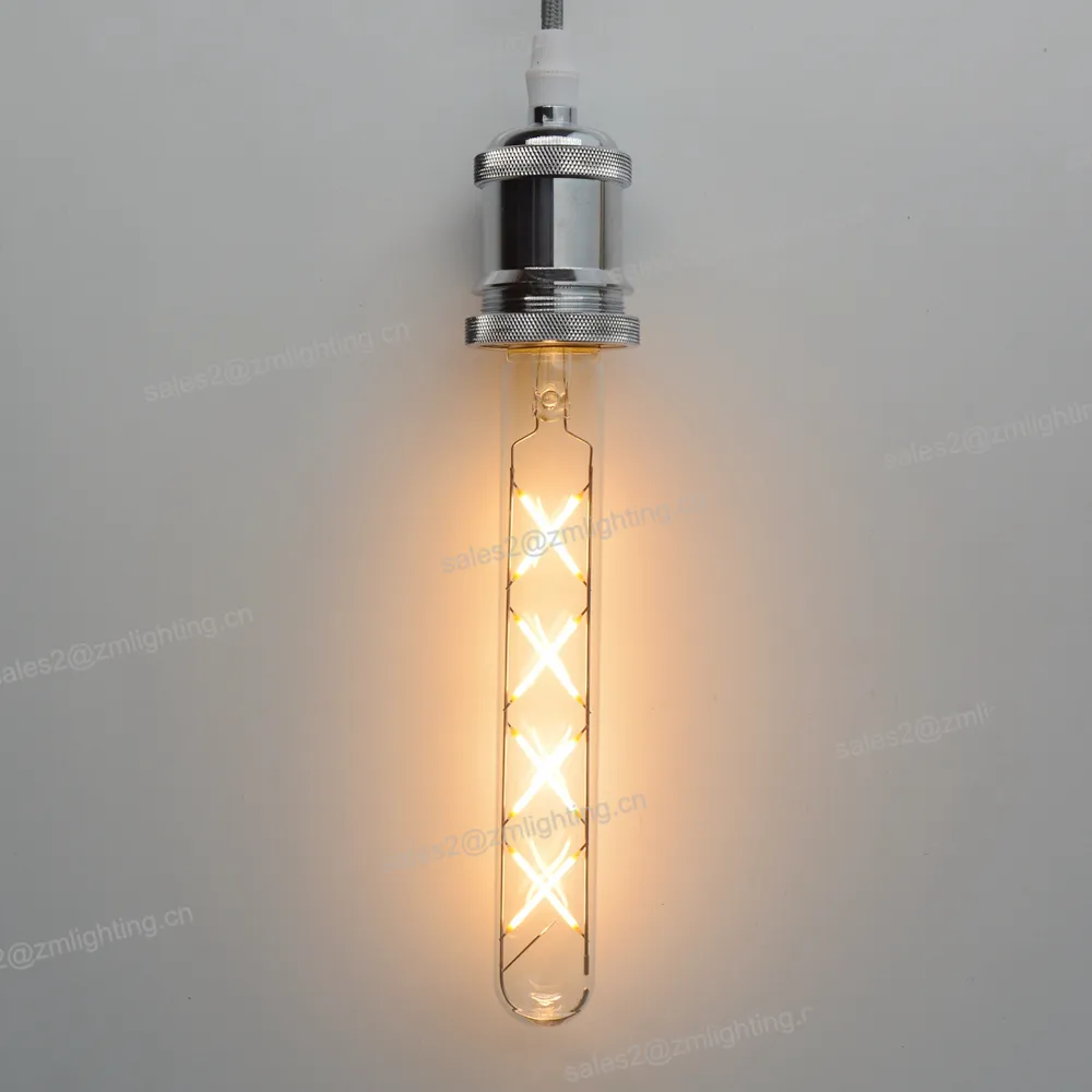 225mm lungo vintage lungo tubo edison lampadina 8 W 220 V T30 lampadina a incandescenza led