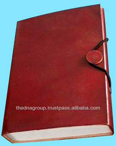 Cuaderno de Cuero Vintage Rojo Liso Hecho a Mano al por Mayor con Cierre Elástico - Product Image 2