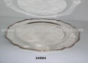 สินค้าใหม่มาใหม่แฮนด์เมดโลหะถาดเสิร์ฟทองเหลืองถาดกลม - Product Image 3