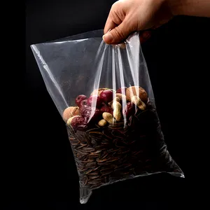 Gıda sınıfı ücretsiz kargo şeffaf düz polietilen poli plastik yiyecek çantası paketi