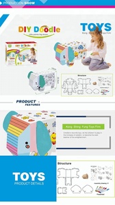 Ensemble de jouets de <span class=keywords><strong>puzzle</strong></span> de dessin magique <span class=keywords><strong>3D</strong></span> KSF <span class=keywords><strong>Elephant</strong></span> pour un usage unisexe - Product Image 4