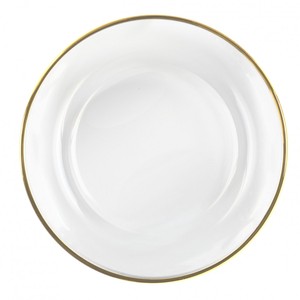Ensemble d'assiettes à dessert en <span class=keywords><strong>verre</strong></span> à bordure dorée Fine pour mariage - Product Image 1