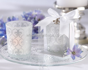 Decorazione di cerimonia nuziale Fleur de lis <span class=keywords><strong>Vetro</strong></span> <span class=keywords><strong>Smerigliato</strong></span> Tè Titolare Luce - Product Image 1