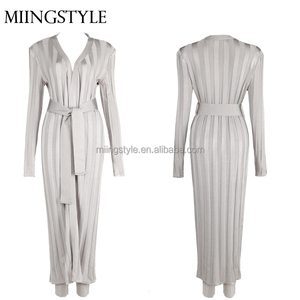 2017 oem capa con pantalones de dos piezas traje de las mujeres del bandage señoras traje para al por mayor - Product Image 3