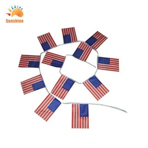 Factory direct pvc <strong>vinyl</strong> pe indoor hanging banners string <strong>flag</strong> triangle pennant <strong>bunting</strong> country fan nonwoven <strong>flags</strong> shiny - Product Image 6