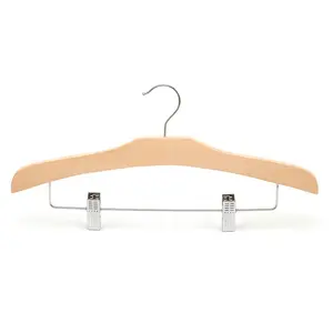 Assessed Supplier LINDON New Style Special Design Wooden Cloths Hanger with Clips