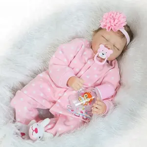 De gros bébé poupées et jouets-NPK-poupée en Silicone pour bébé fille, jouet de 55cm, nouvelle collection, adorable et souple, fille, princesse, à la mode