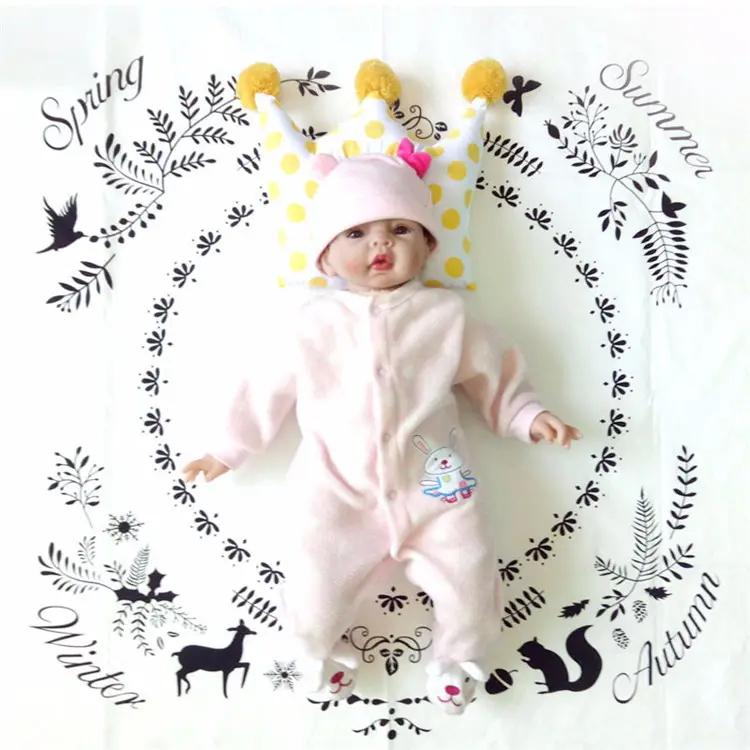 100% Polyester New Product Good Quality Fashion Style Super Soft Baby Milestone Monthly Fleece Blanket for Photograph