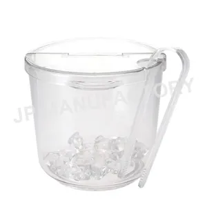 Polycarbonaat Crystal clear plastic ijsemmer met deksel