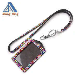 Wholesale High Quality Fashion Crystal Rhinestone Lanyard With Credential Holder