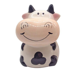 प्यारा गाय चीनी मिट्टी के बरतन गुल्लक में पैसे बॉक्स व्यक्तिगत - Product Image 1