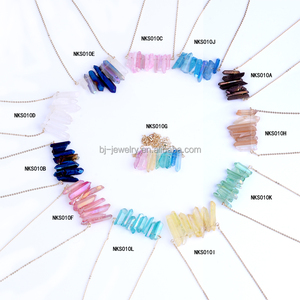 الصيف الساخن بيع الكريستال الكوارتز <span class=keywords><strong>Druzy</strong></span> بار قلادة المختنق قلادة - Product Image 5