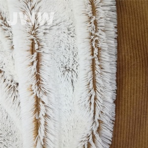 Molto morbido a pelo lungo bianco e nero della pelliccia del faux Tessuto <span class=keywords><strong>minky</strong></span> All'ingrosso - Product Image 3