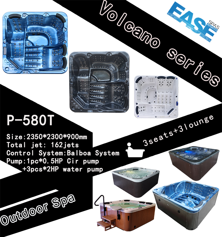 Reduce Blood Pressure Outdoor Massage Bathtub Whirlpool Hot Spa Tub