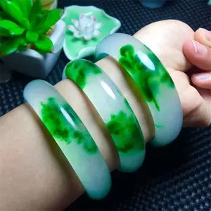 Offre Spéciale de haute qualité très beau bracelet en jade de quartzite en pierre naturelle
