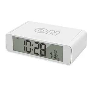 Optional color LCD display unique snooze table night light digital alarm flip clock