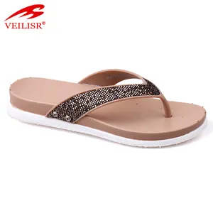 New design street fashion women PVC footwear ladies wedding flip flops