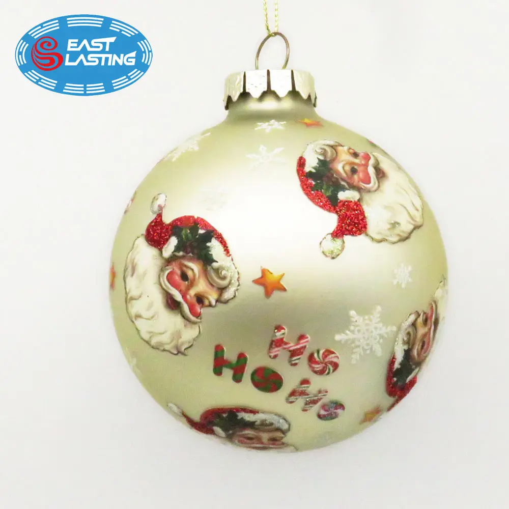 Пользовательские Рождественская елка орнамент стеклянный круглый шар стеклянные шары