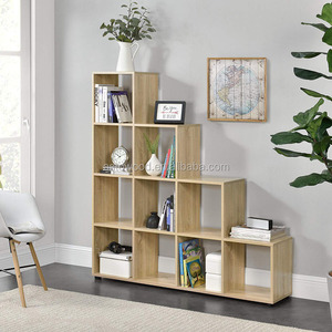 10 <strong>Cube</strong> <strong>Bookcase</strong> Storage <strong>Unit</strong>, <strong>Wooden</strong> Display Rack, Free Standing Shelf, Room Divider <strong>Step</strong> Rack, <strong>White</strong> - Product Image 4