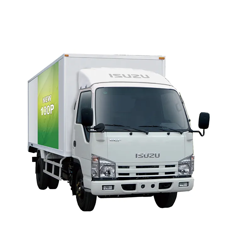 ايسوزو 3 طن مربع فان شاحنة الغذاء التجاري عربة شحن محرك الديزل مع حمولة 4 طن camiones للبيع