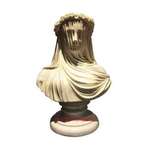 <span class=keywords><strong>Statue</strong></span> de buste de <span class=keywords><strong>femme</strong></span> en <span class=keywords><strong>marbre</strong></span> blanc moderne, sculptée à la main, réaliste, art extérieur - Product Image 3