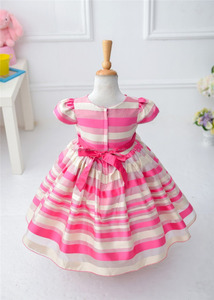 Nueva European style bow pink stripe last match dress children - Product Image 5