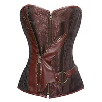 Sexy mujeres ropa steampunk gótico más tamaño corsés de encaje Bustier deshuesada Cincher de la cintura kopcet cuerpo shaper faja hecha