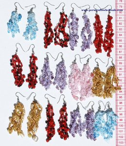 Pendientes de gota de color perla de moda hechos a mano joyería al por mayor de Perú - Product Image 2