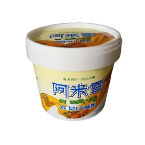 27Oz 800Ml Tùy Chỉnh Dùng Một Lần Tiêm IML Xô Nhựa Ice Cream Container