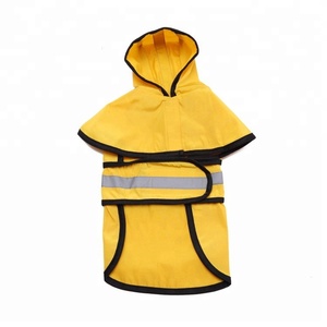 PVC 코팅 애완 동물 비오는 날 slicker 반사 스트립 방수 개 비옷 - Product Image 4