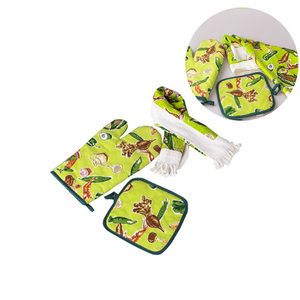 Drôle coton tissu impression cuisine ensemble de four mitaines et <span class=keywords><strong>manique</strong></span> et serviette - Product Image 5
