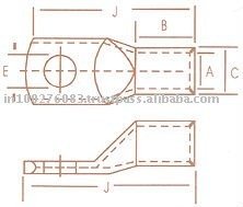 สายท่อทองแดงชุบดีบุก lugs ไม่มีรูตรวจสอบ - Product Image 6